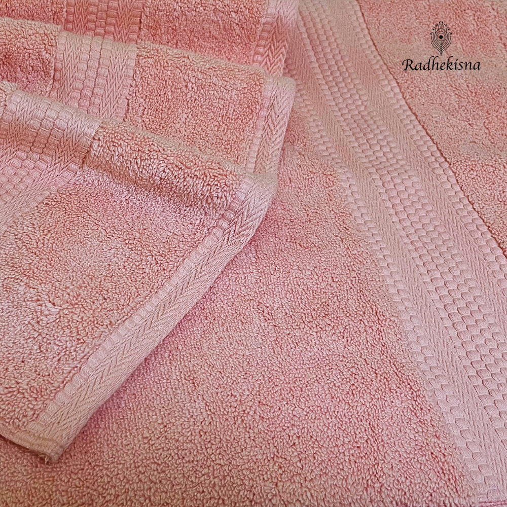Pure Cotton 625 GSM Towel Set – Blush Pink | RadheKisna - Radhekisna