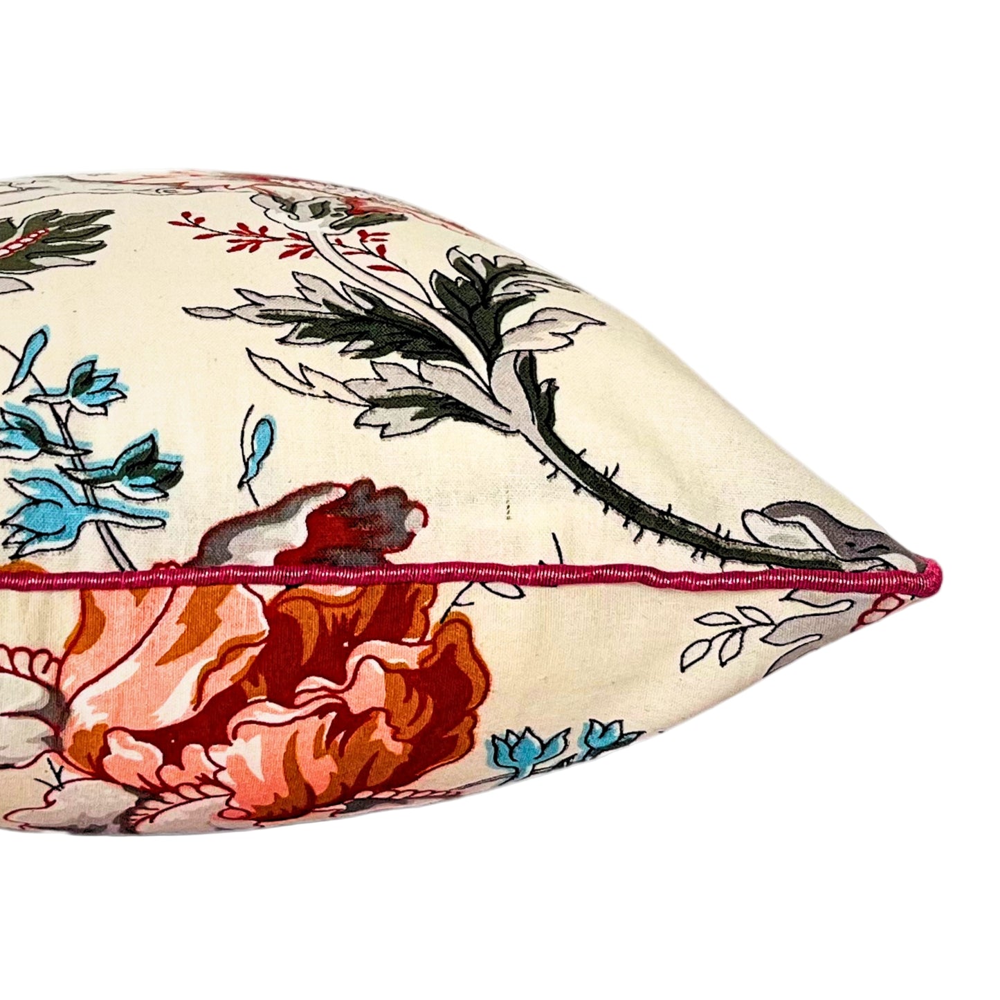 RadheKisna Vintage Floral Cotton Cushion Cover (12x12") — Soft Elegance for Cozy Spaces - Radhekisna