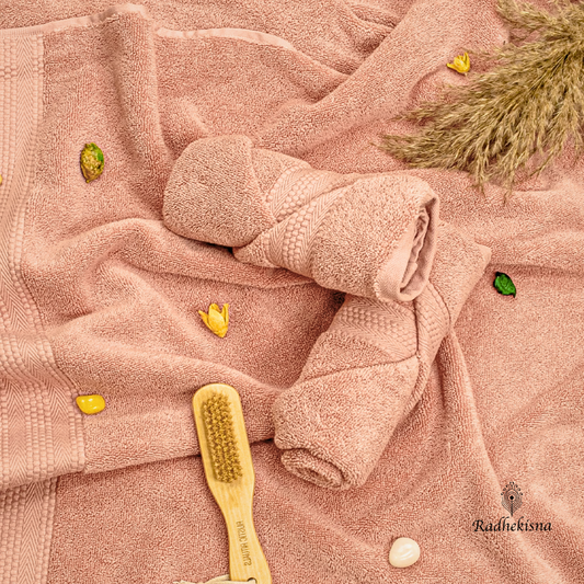 Pure Cotton 625 GSM Towel Set – Ivory Elegance | RadheKisna - Radhekisna