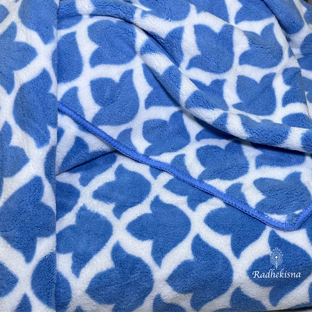 Blue Petal Microfiber Towel Set — Lightweight Luxury by RadheKisna - Radhekisna