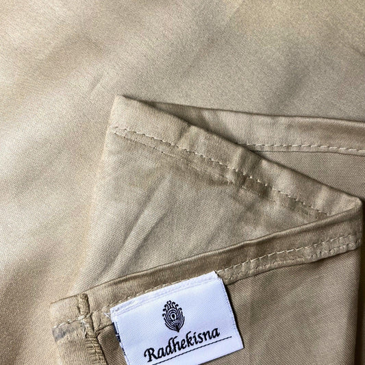 RadheKisna Golden Aura King Bedsheet Set — 100% Cotton Luxury - Radhekisna