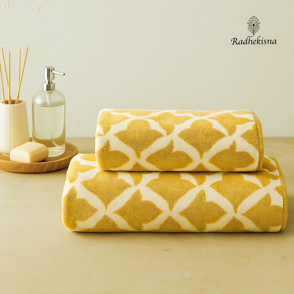 Honeycomb Softness Microfiber Towel Set — Travel-Ready Luxury by RadheKisna - Radhekisna