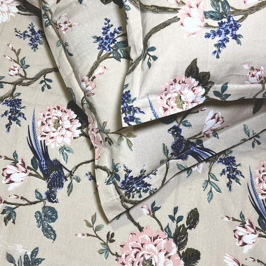 Radhekisna Vintage Bloom King Bedsheet Set — 250 TC 100% Pure Cotton - Radhekisna