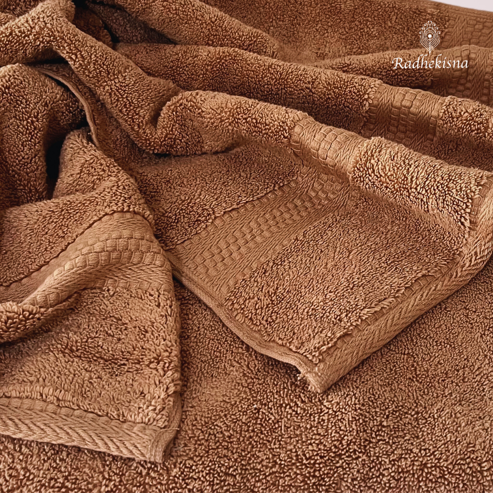 Pure Cotton 625 GSM Towel Set – Taupe Elegance | RadheKisna - Radhekisna