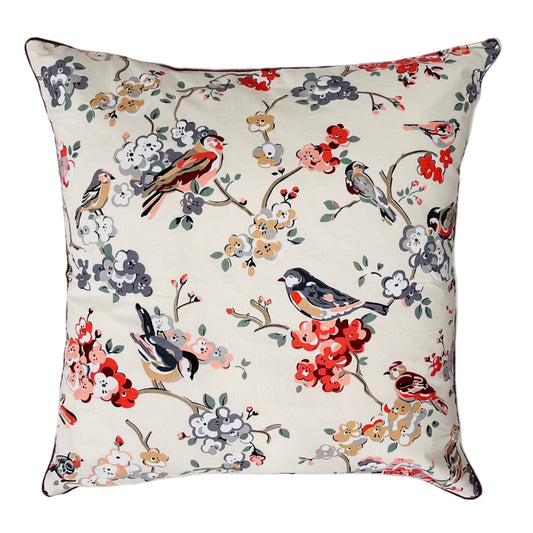 Aviary Bloom Cotton Cushion Cover (24x24") — Nature’s Gentle Embrace | RadheKisna - Radhekisna