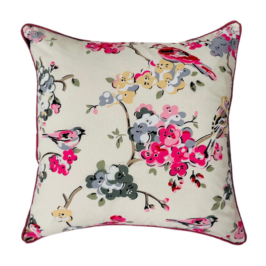 Botanical Bird Cotton Cushion Cover (16x16") — Nature’s Grace | RadheKisna - Radhekisna