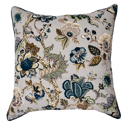 Grand Bloom Cotton Cushion Cover (24x24") — Bold Elegance | RadheKisna - Radhekisna