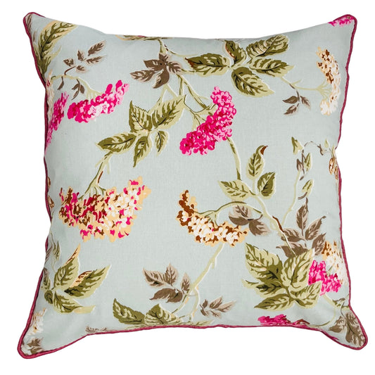 Serene Bloom Cotton Cushion Cover (16x16") — Soft Pastel Elegance | RadheKisna - Radhekisna