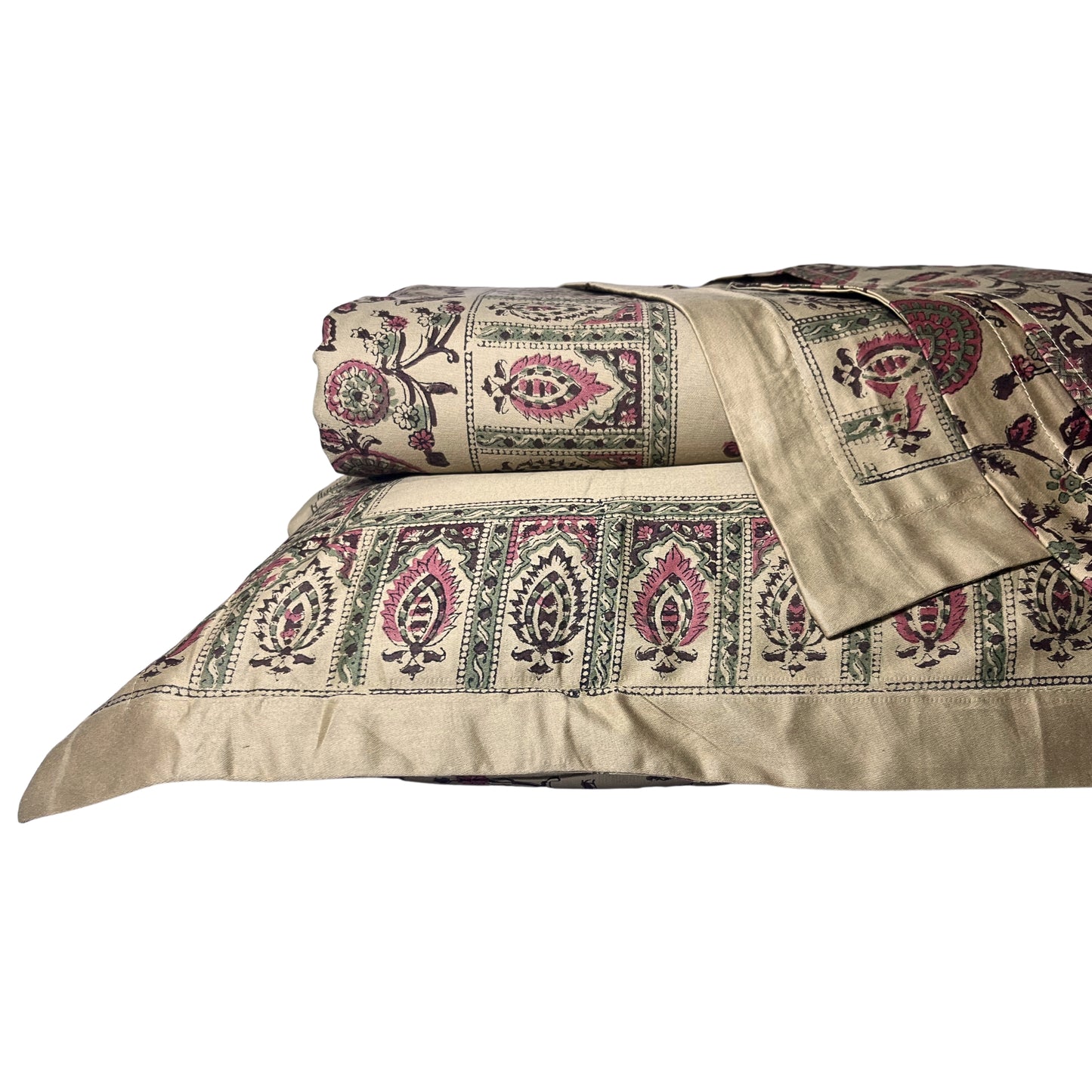 RadheKisna Artisan Bloom King Bedsheet Set — 300 TC 100% Cotton - Radhekisna