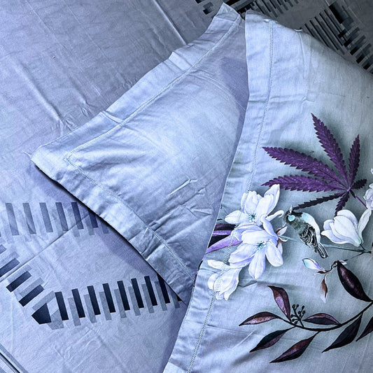 RadheKisna Urban Bloom King Bedsheet Set — 300 TC 100% Cotton - Radhekisna