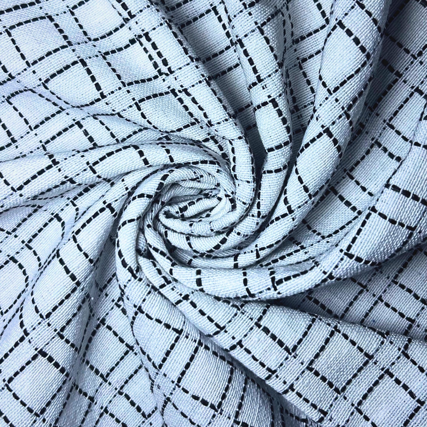 RadheKisna Textured Grid Queen Bedsheet Set — 250 TC 100% Cotton - Radhekisna