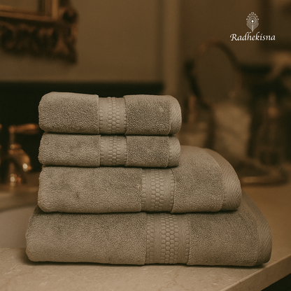 Pure Cotton 625 GSM Towel Set – Anchor Green | RadheKisna - Radhekisna