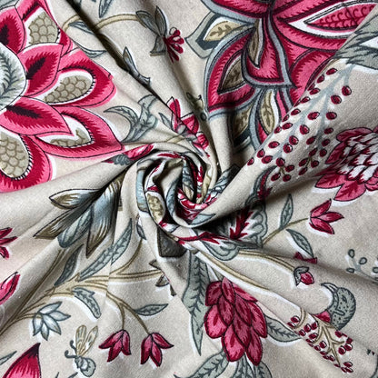 RadheKisna Vintage Flora King Bedsheet Set — 250 TC 100% Pure Cotton - Radhekisna