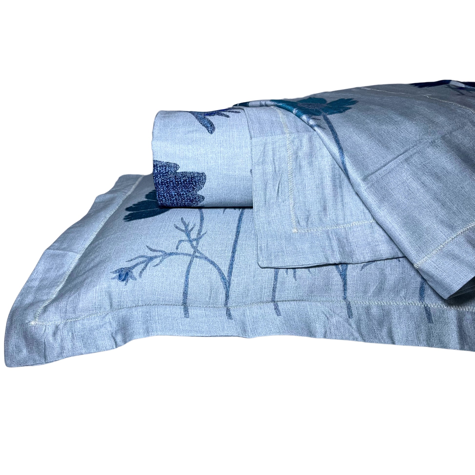 RadheKisna Mistflower Dreams King Bedsheet Set — 300 TC 100% Cotton - Radhekisna