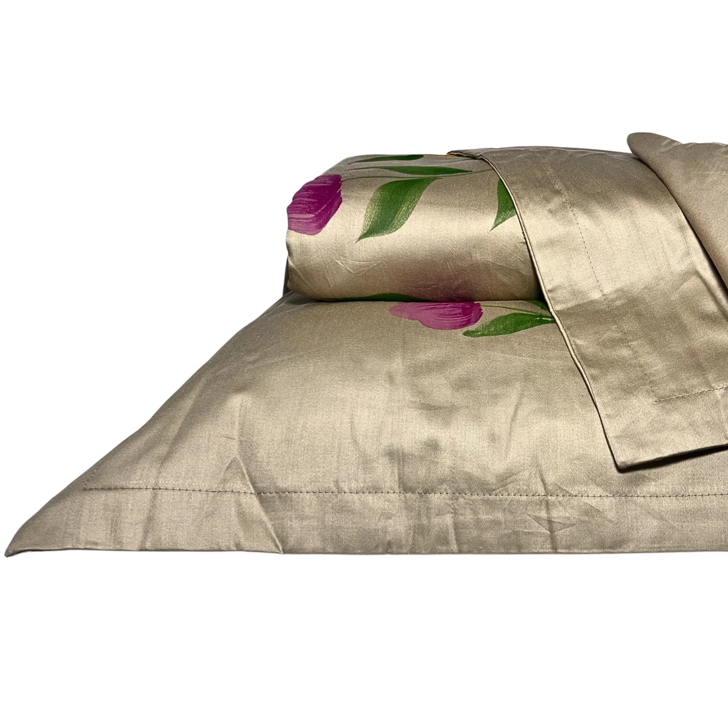 RadheKisna Painted Bloom King Bedsheet – Artistic Floral Luxury - Radhekisna