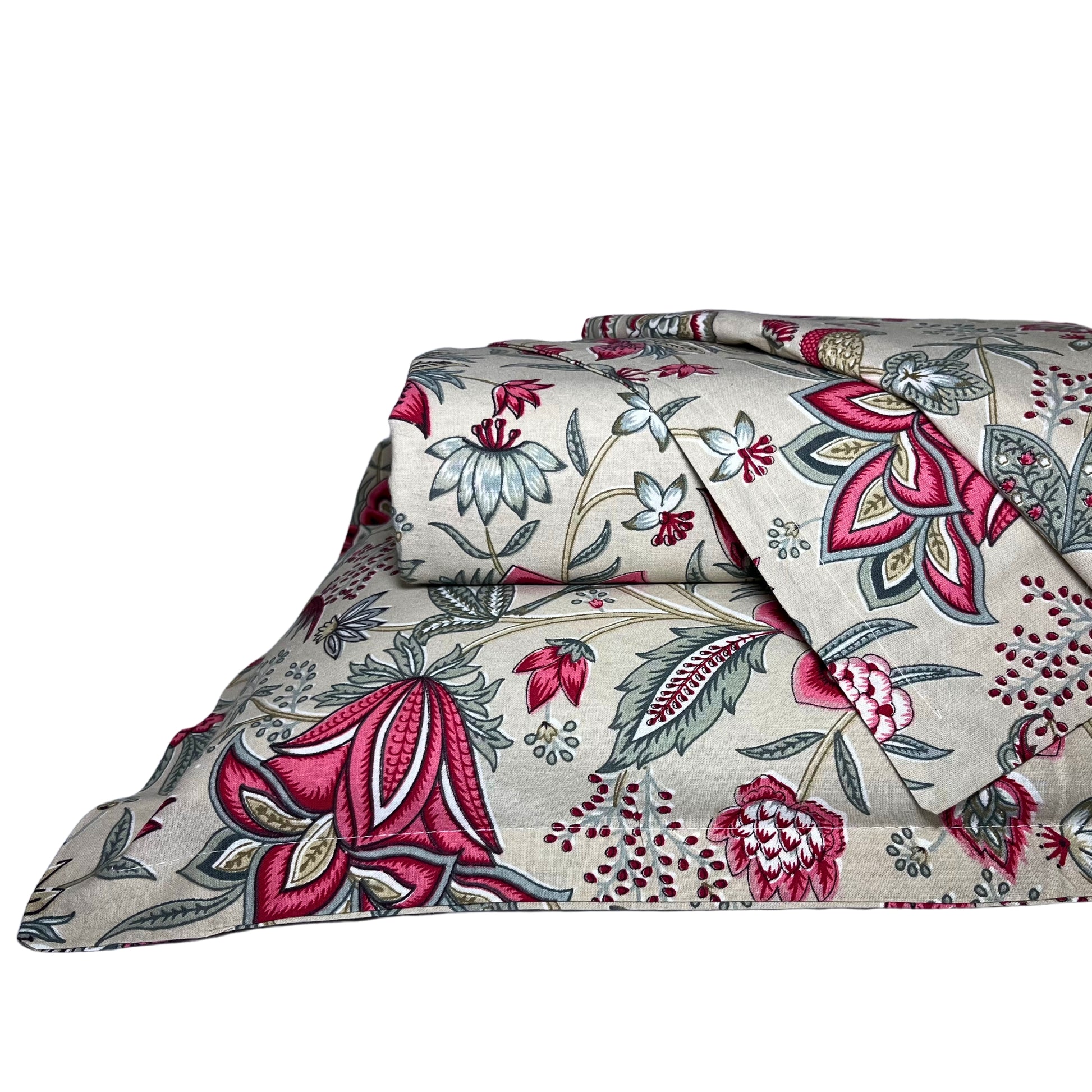 RadheKisna Vintage Flora King Bedsheet Set — 250 TC 100% Pure Cotton - Radhekisna