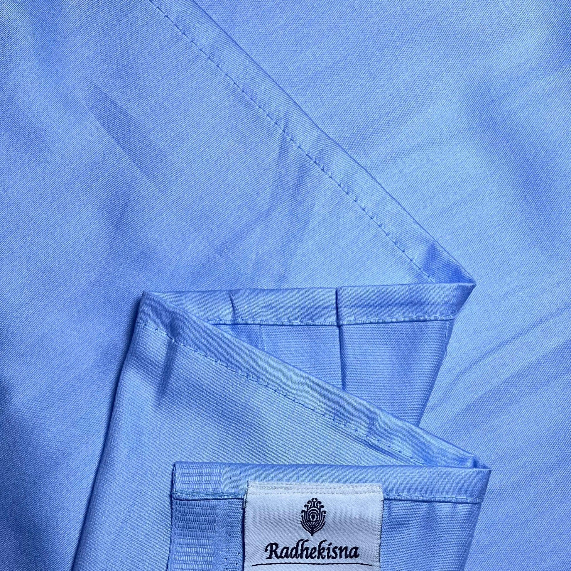 RadheKisna Azure Serenity King Bedsheet Set — 100% Cotton Luxury - Radhekisna