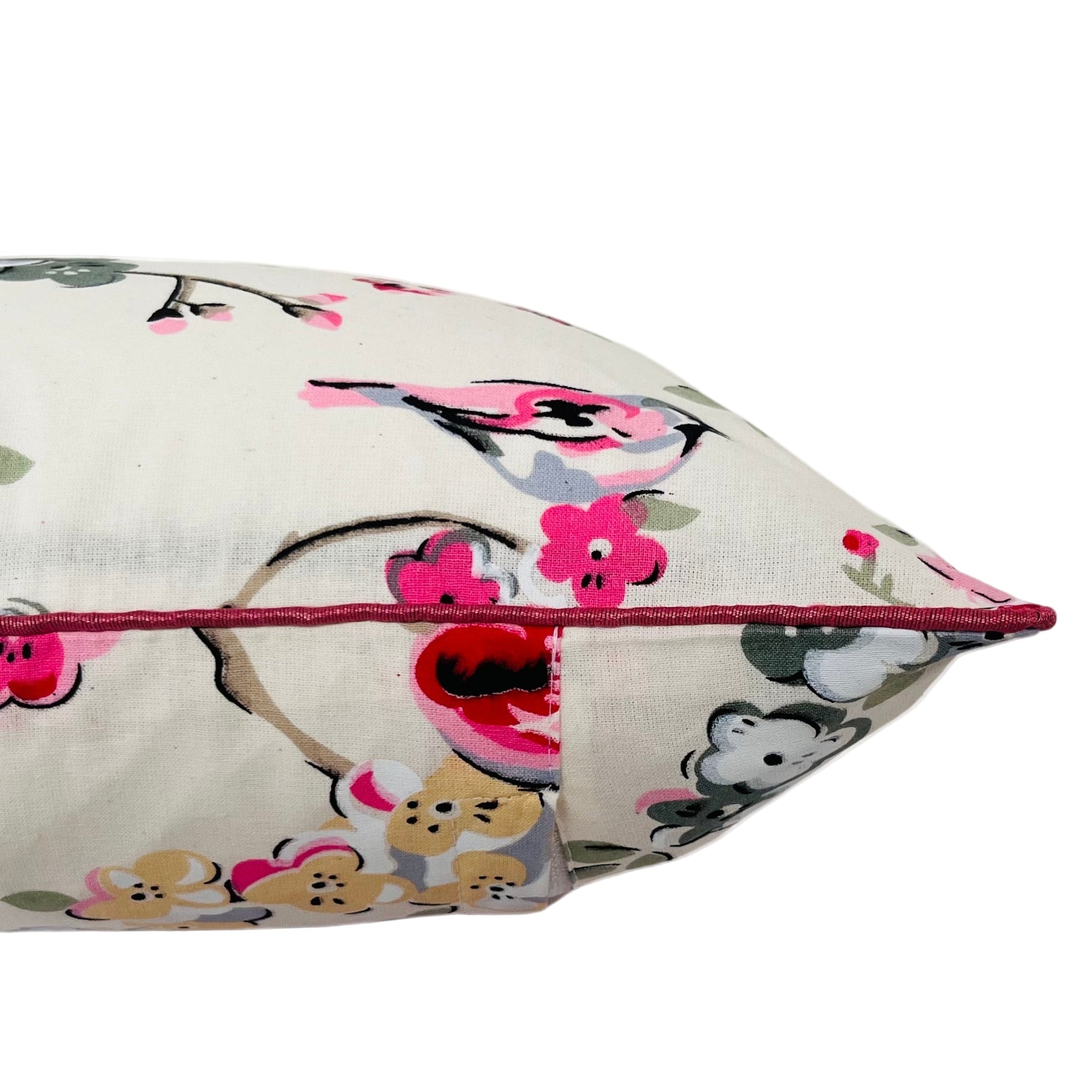 Botanical Bird Cotton Cushion Cover (16x16") — Nature’s Grace | RadheKisna - Radhekisna