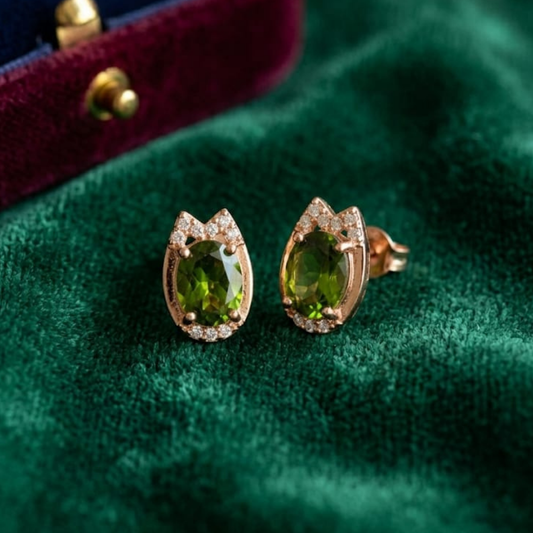 Emerald Forest Teardrop Studs