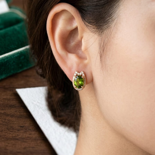 Emerald Forest Teardrop Studs