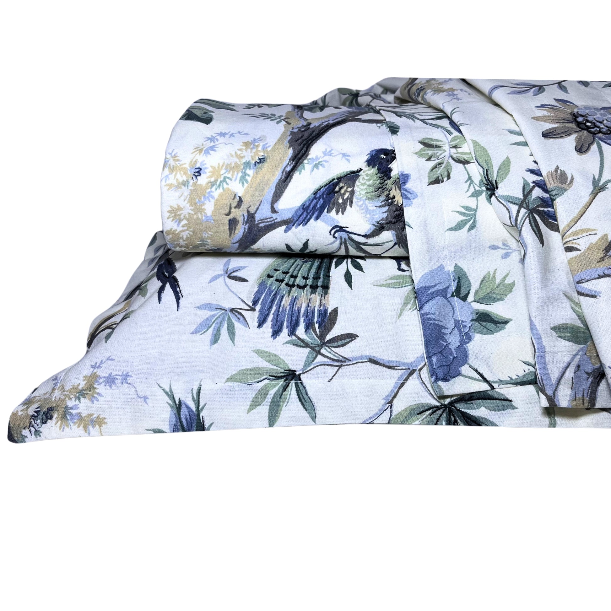 Radhekisna Shahenaz Blue King Bedsheet Set — 250 TC 100% Pure Cotton - Radhekisna