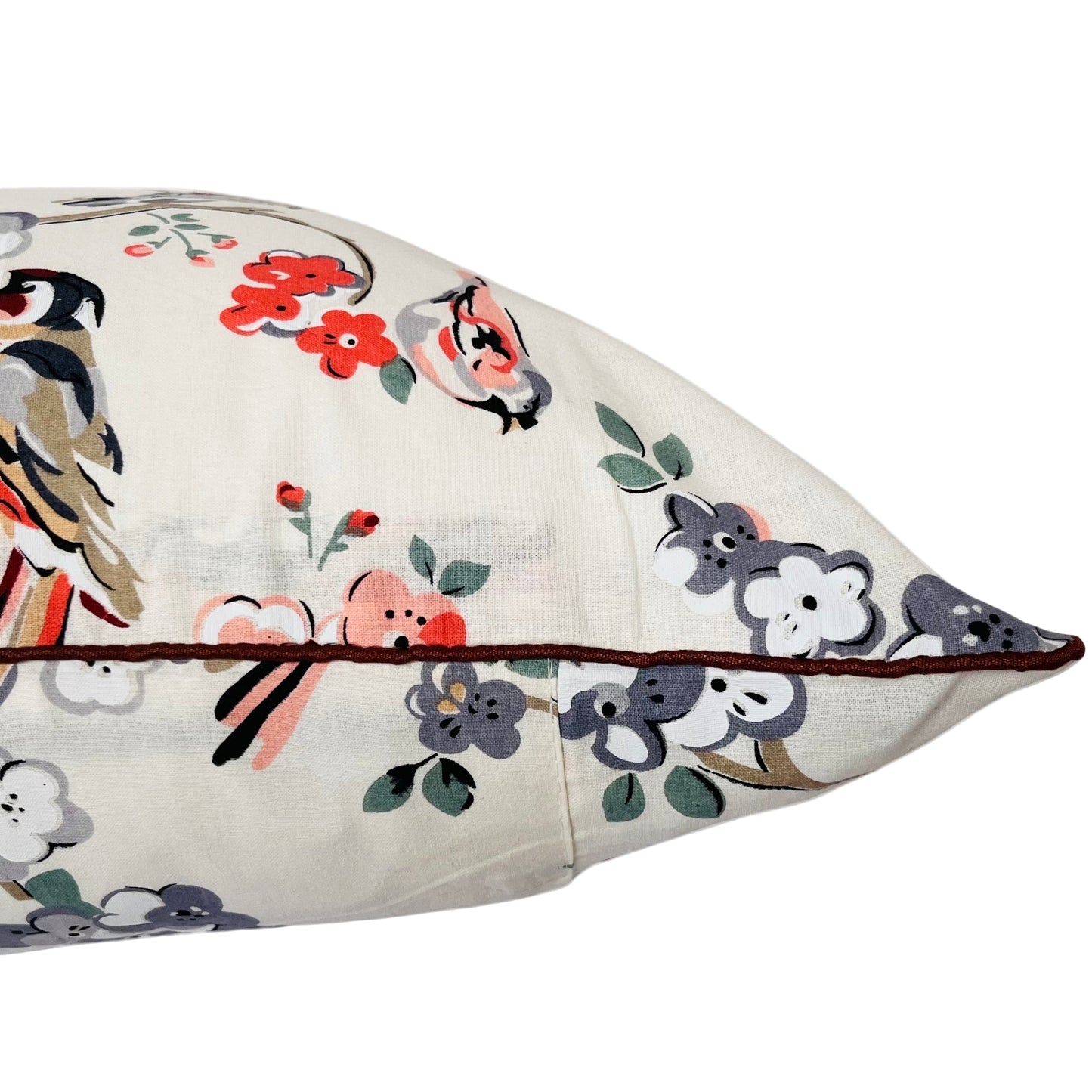 Aviary Bloom Cotton Cushion Cover (24x24") — Nature’s Gentle Embrace | RadheKisna - Radhekisna