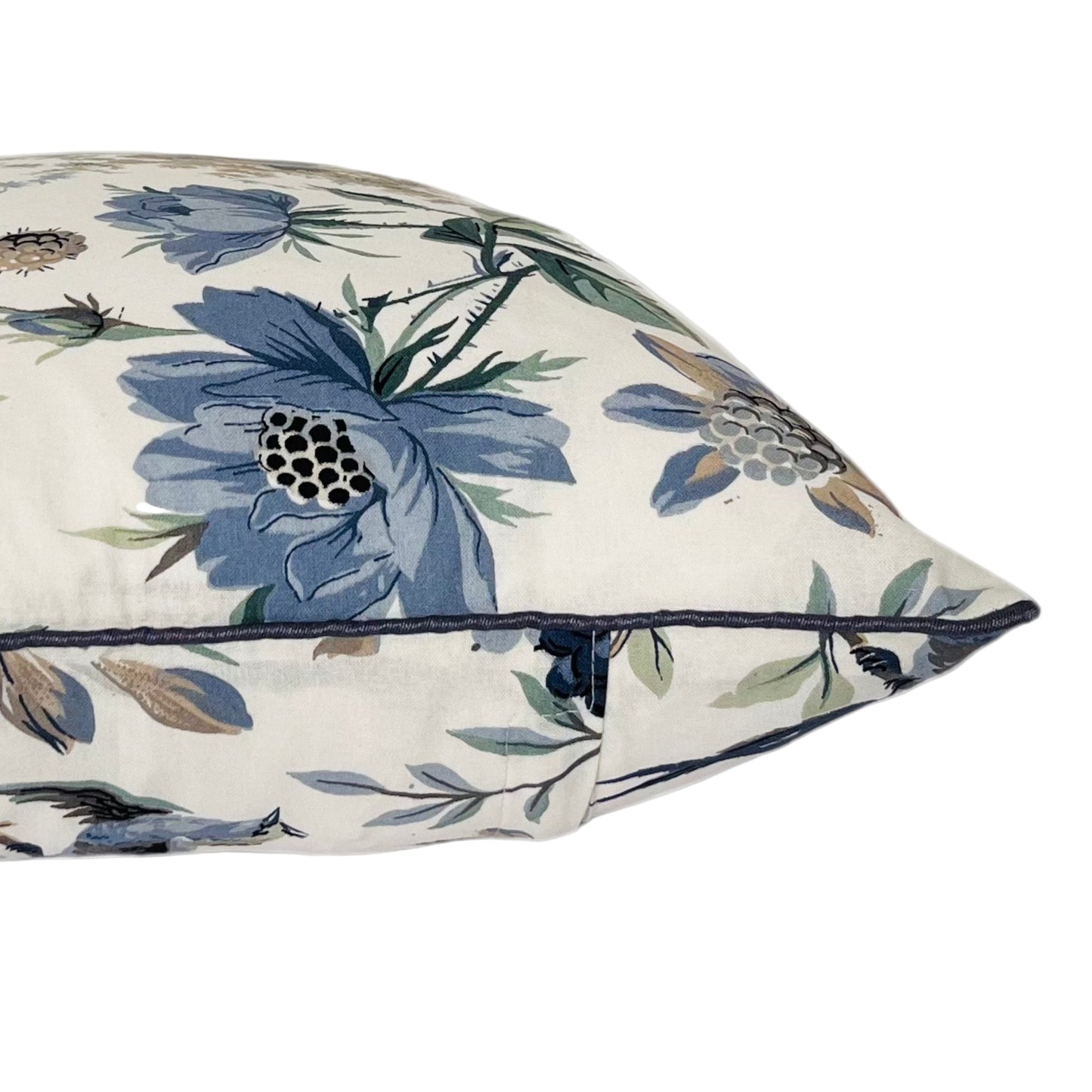 Verdant Bird & Bloom Cotton Cushion Cover (16x16") — Nature’s Calm Elegance | RadheKisna - Radhekisna
