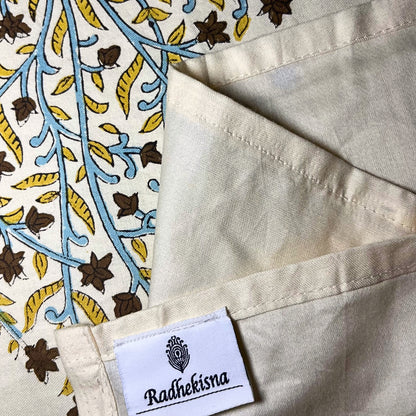 RadheKisna Handcrafted Paisley King Bedsheet Set — 300 TC 100% Cotton - Radhekisna