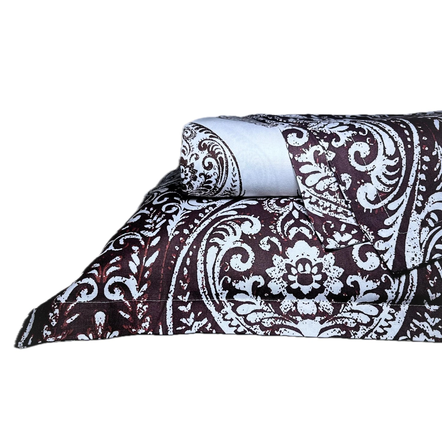 RadheKisna Paisley Elegance Super King Bedsheet – Timeless Cotton Luxury - Radhekisna