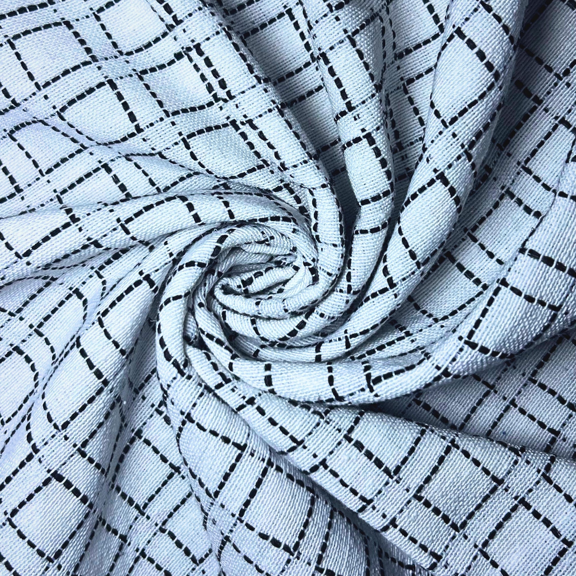 RadheKisna Textured Grid Queen Bedsheet Set — 250 TC 100% Cotton - Radhekisna